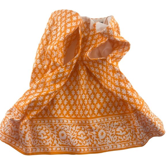 J. Crew Stretch Skirt Women's size 10 Orange with Pockets - Picture 5 of 7